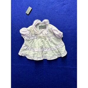 Vintage Baby Girl Cradle Togs Floral Lace Ruffle Dress 6-9M‎ Lavender White